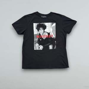 Whitney Houston Black Graphic T Shirt Portrait Music Singer Tee XL
